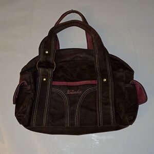 Vintage Unionbay Brown Velvet Soft Handbag